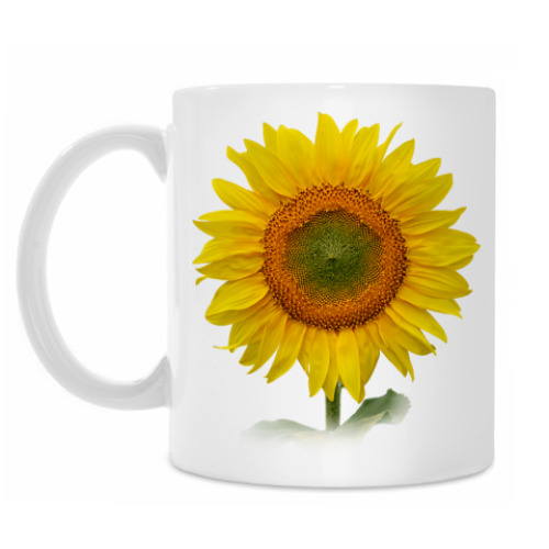 Кружка с принтом Подсолнух
