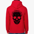 череп с розами