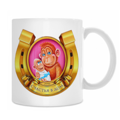 Кружка с принтом Подкова на счастье