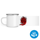 Кружка металлическая белая (круговая запечатка)