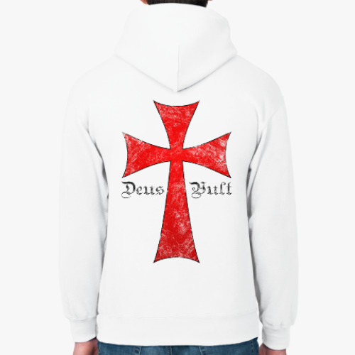 Толстовка худи с принтом Deus Vult