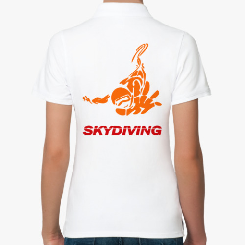 Женская рубашка поло (печать) SKYDIVING