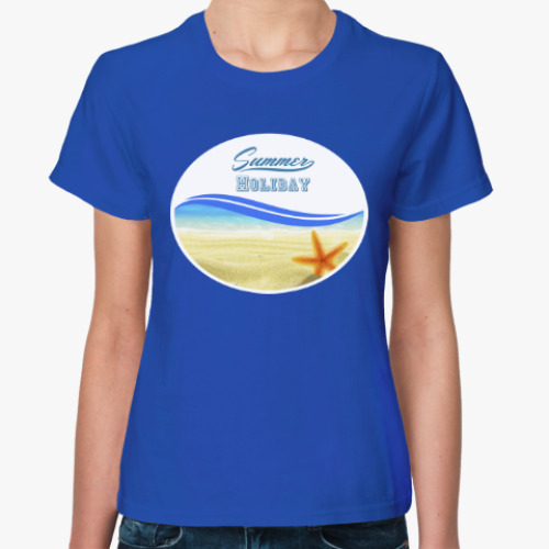 Женская футболка с принтом Летние Каникулы