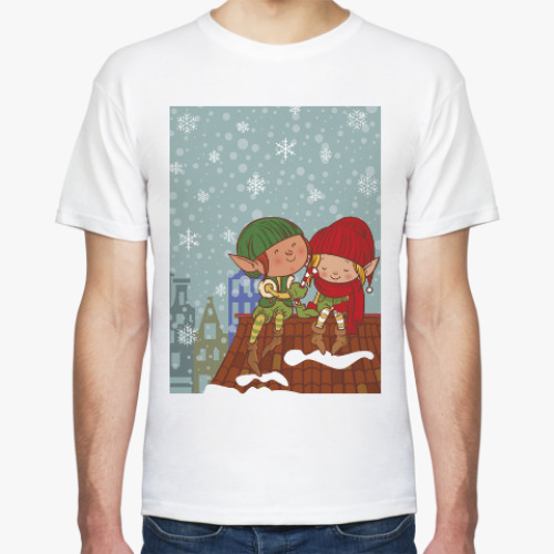 Футболка с принтом эльфы