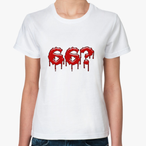 Классическая футболка с принтом 66?