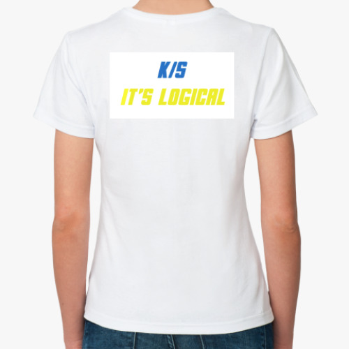 Классическая футболка с принтом  футболка