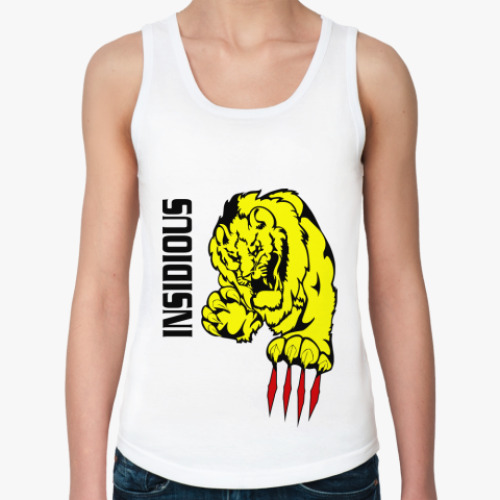 Женская майка с принтом Крадущийся лев