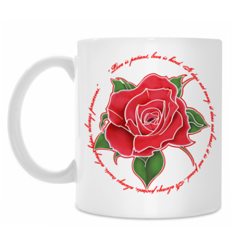 Кружка с принтом Rose