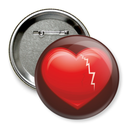 Значок 75мм с принтом Любовь