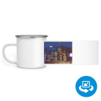 Кружка металлическая белая (круговая запечатка)