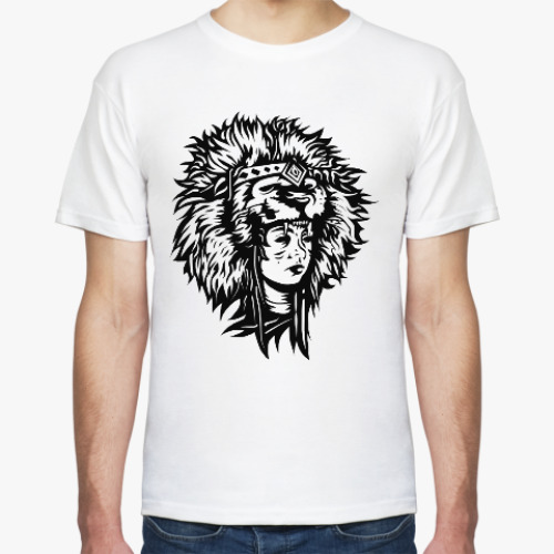 Футболка с принтом Lion girl