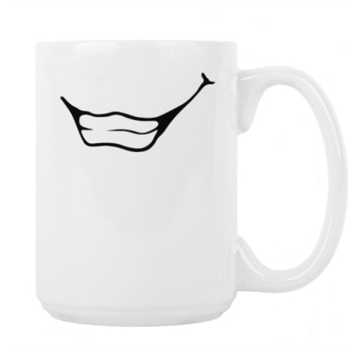 Кружка с принтом Широкая улыбка