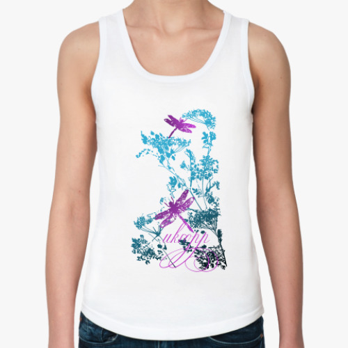 Женская майка с принтом Стрекозы