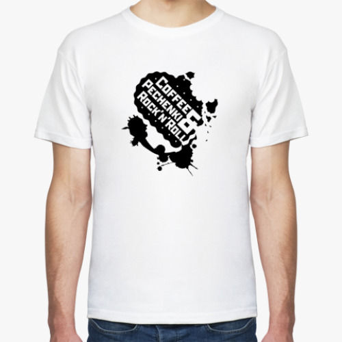 Футболка с принтом Coffee Pechenki Rock'n'roll