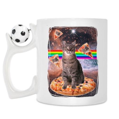 Кружка с принтом Космический кот