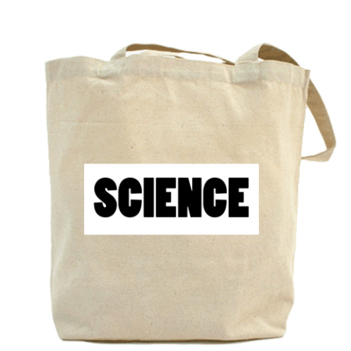 Сумка шоппер с принтом Наука и атом