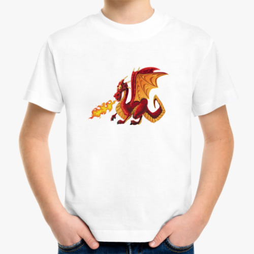 Детская футболка с принтом Дракончик