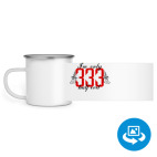 Кружка металлическая белая (круговая запечатка)