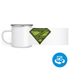 Кружка металлическая белая (круговая запечатка)