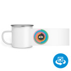 Кружка металлическая белая (круговая запечатка)