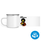 Кружка металлическая белая (круговая запечатка)