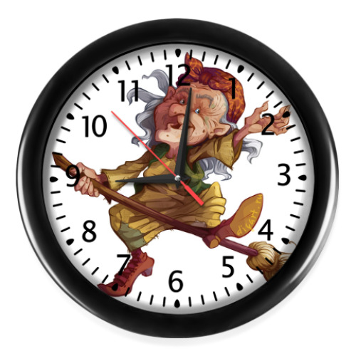 Настенные часы Баба-Яга