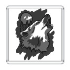 Магнит 6.5 x 6.5 см Волк