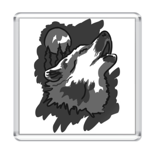 Магнит Волк