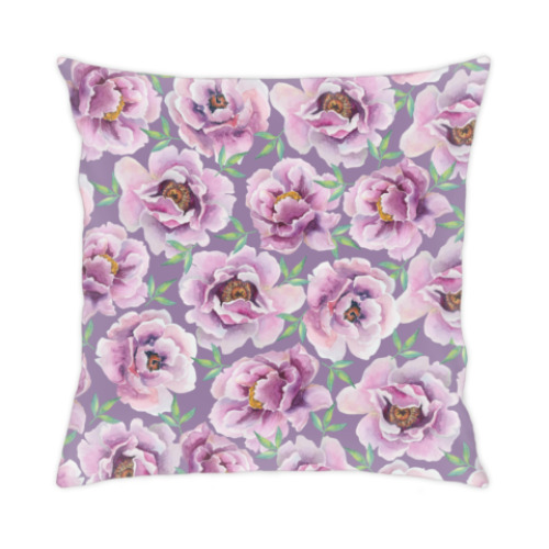 Подушка с принтом Цветы