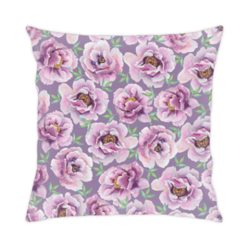 Подушка с принтом Цветы