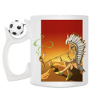 Кружка с футбольным мячиком