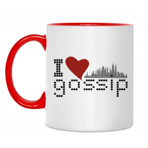 Кружка с принтом I love gossip