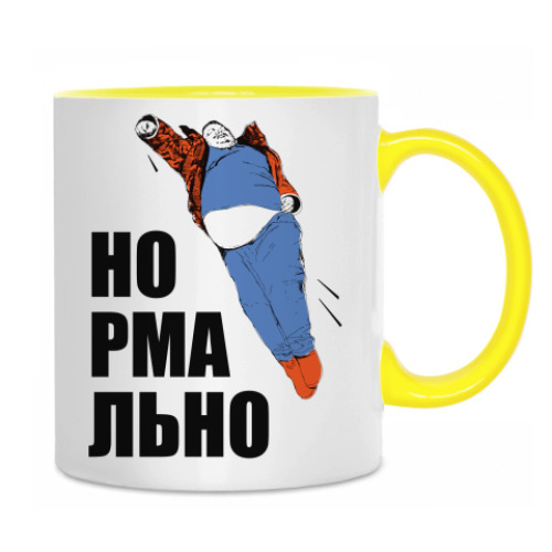 Кружка с принтом Супергерой батя. Нормально.