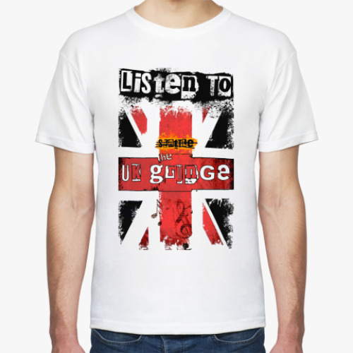 Футболка с принтом Listen To The UK Grunge