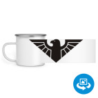 Кружка металлическая белая (круговая запечатка)