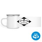 Кружка металлическая белая (круговая запечатка)