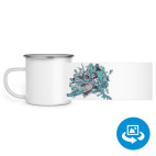 Кружка металлическая белая (круговая запечатка)