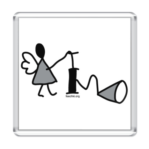 Магнит  'Феечка и тромбон'