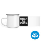 Кружка металлическая белая (круговая запечатка)