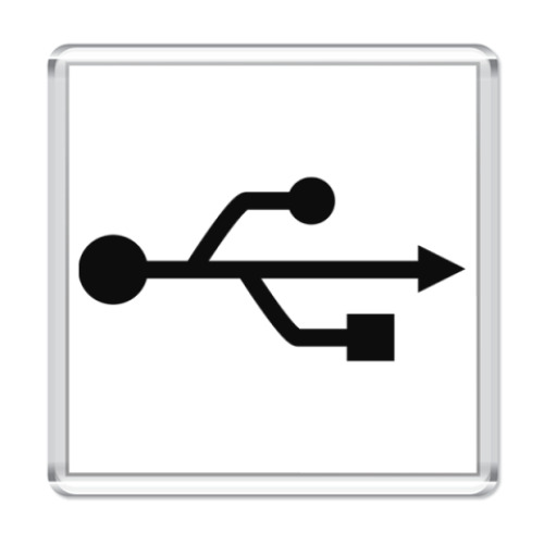 Магнит с принтом  USB