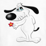 Собачка с цветком