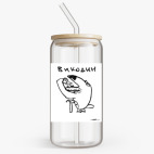 Банка с бамбуковой крышкой