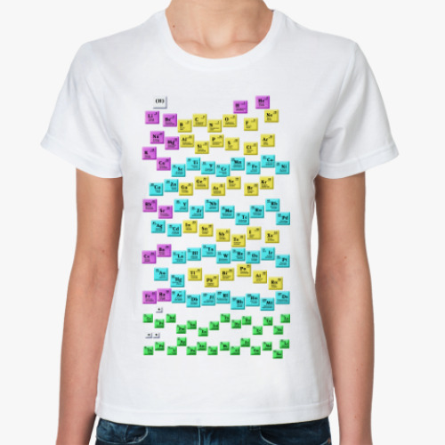 Классическая футболка с принтом  Таблица Менделеева
