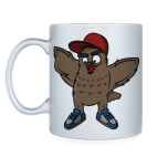 Кружка серебристая Сова