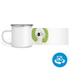 Кружка металлическая белая (круговая запечатка)