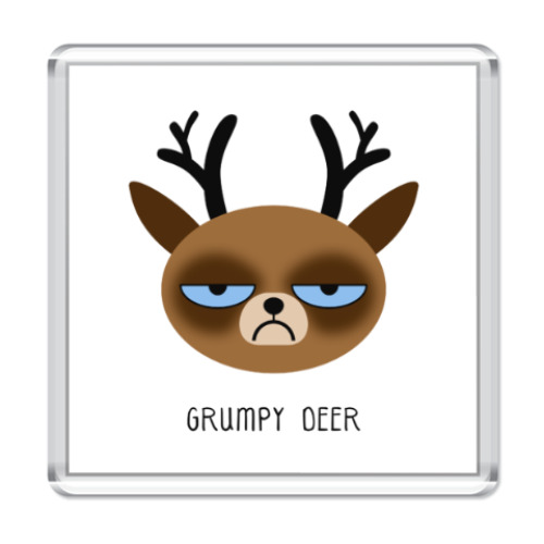 Магнит с принтом Grumpy Animals