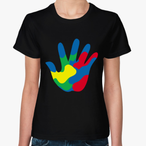 Женская футболка Отпечаток Руки
