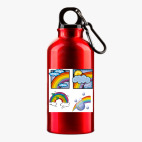 Металлическая бутылка 400 мл UV-DTF