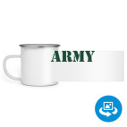 Кружка металлическая белая (круговая запечатка)