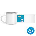 Кружка металлическая белая (круговая запечатка)